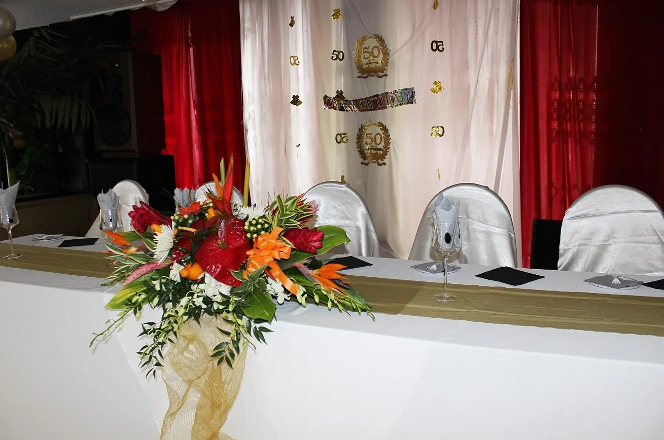 Anniversary reception setup