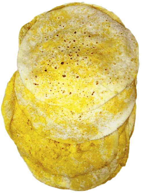 Freshly-made paratha roti at Caribbean Paradise Montreal